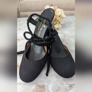Made in France  Jean Rimbaud Black suede  Heels Size 7 1/2 M
